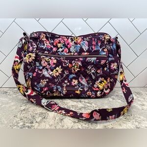 Vera Bradley Indiana Rose Purple Quilted Women's Crossbody Bag